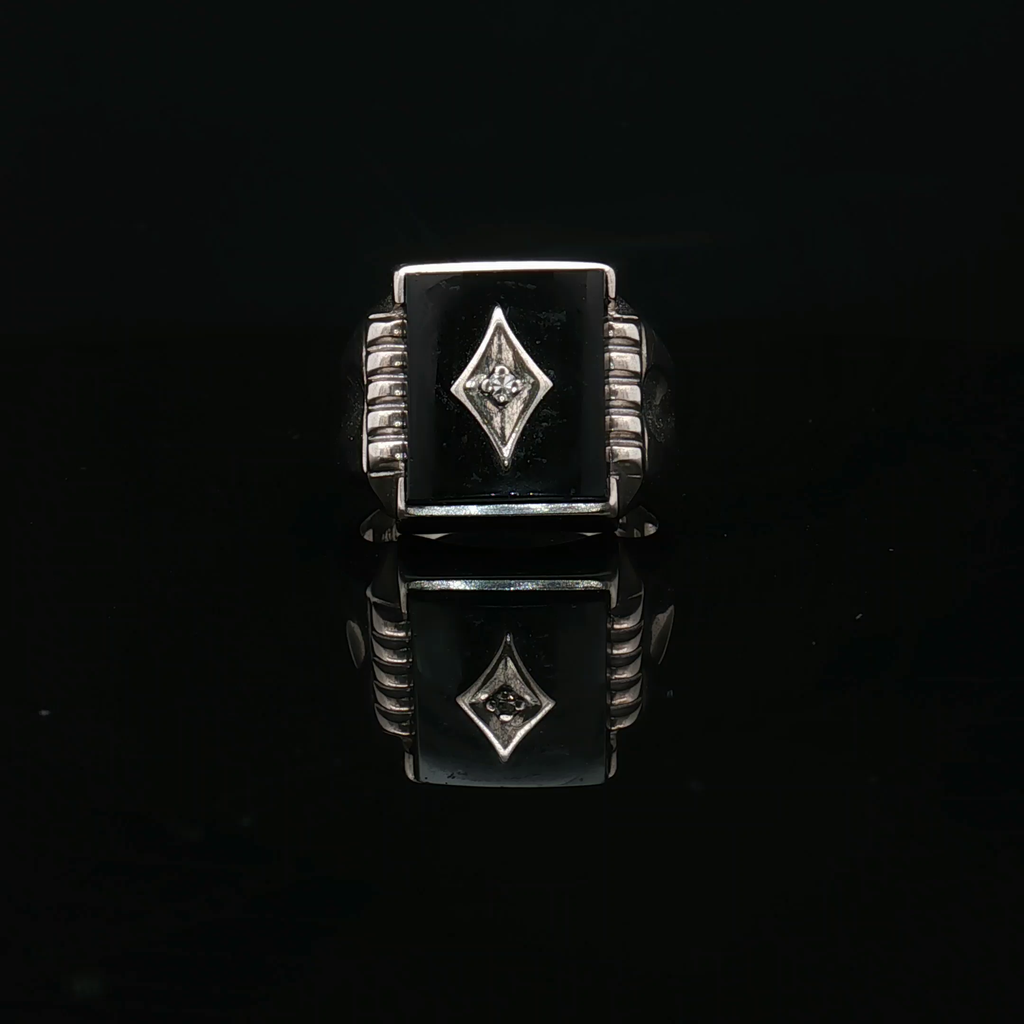 Colored Stone Rings  -  Men'