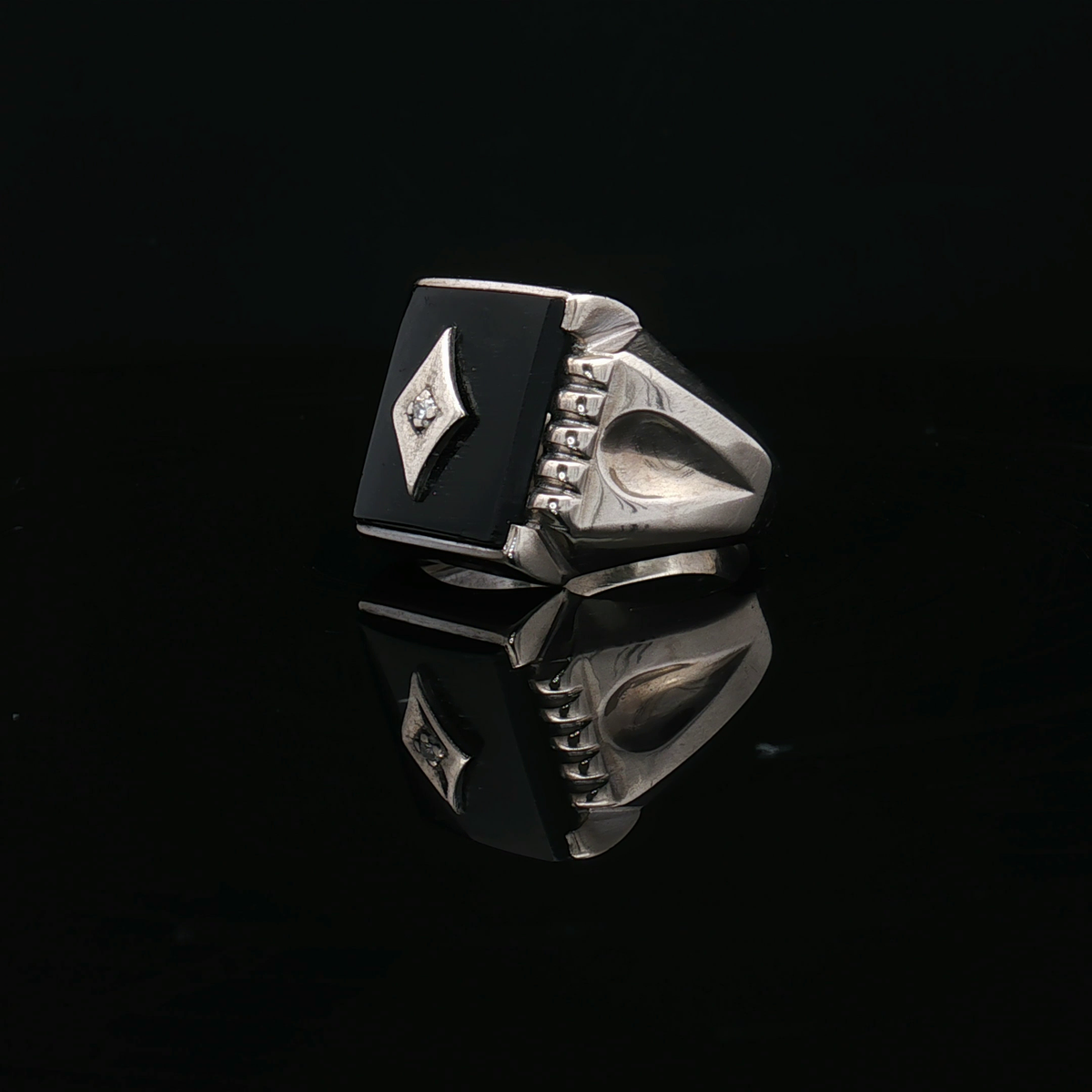 Colored Stone Rings  -  Men'