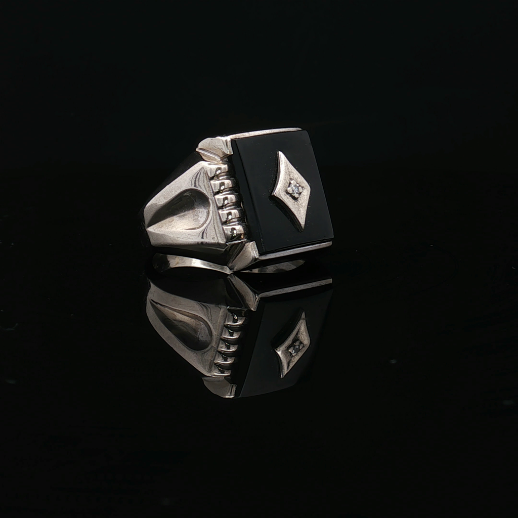 Colored Stone Rings  -  Men'