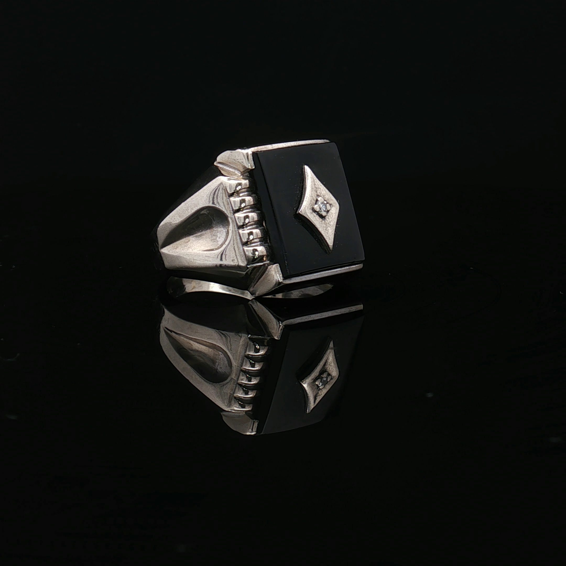 Colored Stone Rings  -  Men'
