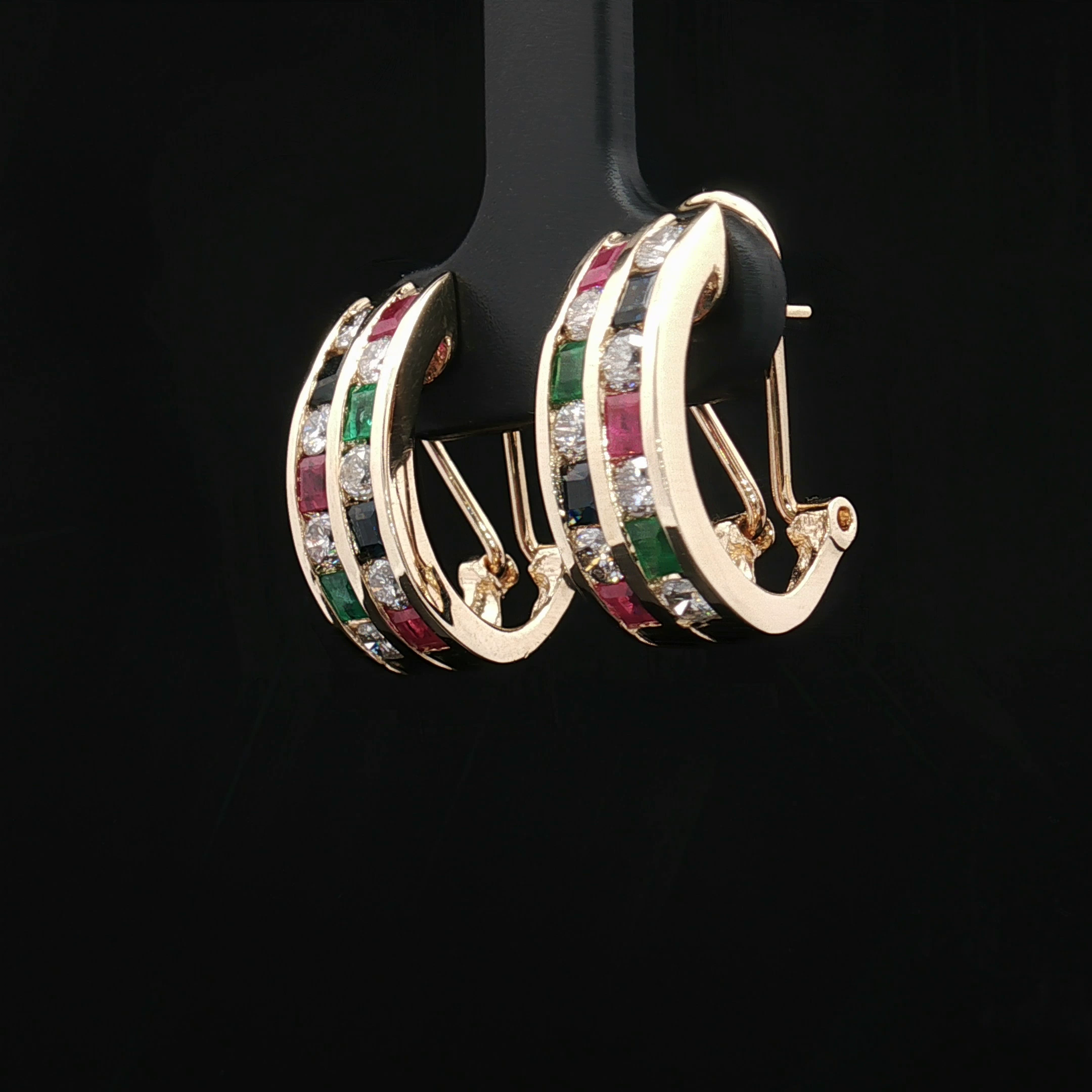 Colored Stone Earring