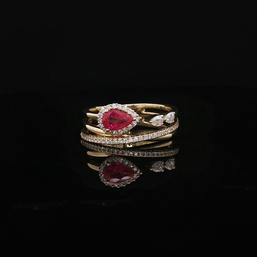 Colored Stone Rings  -  Women'