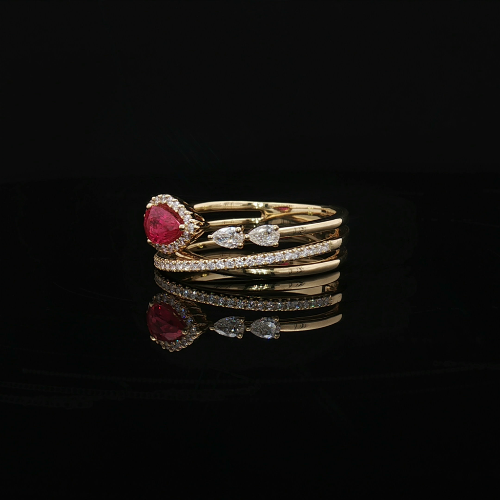 Colored Stone Rings  -  Women'