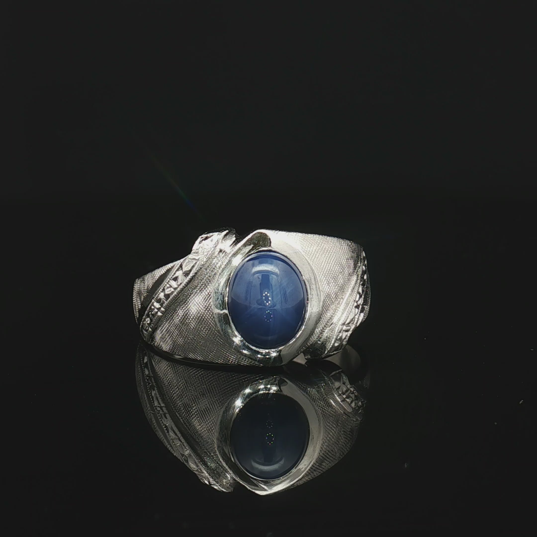 Colored Stone Rings  -  Men'