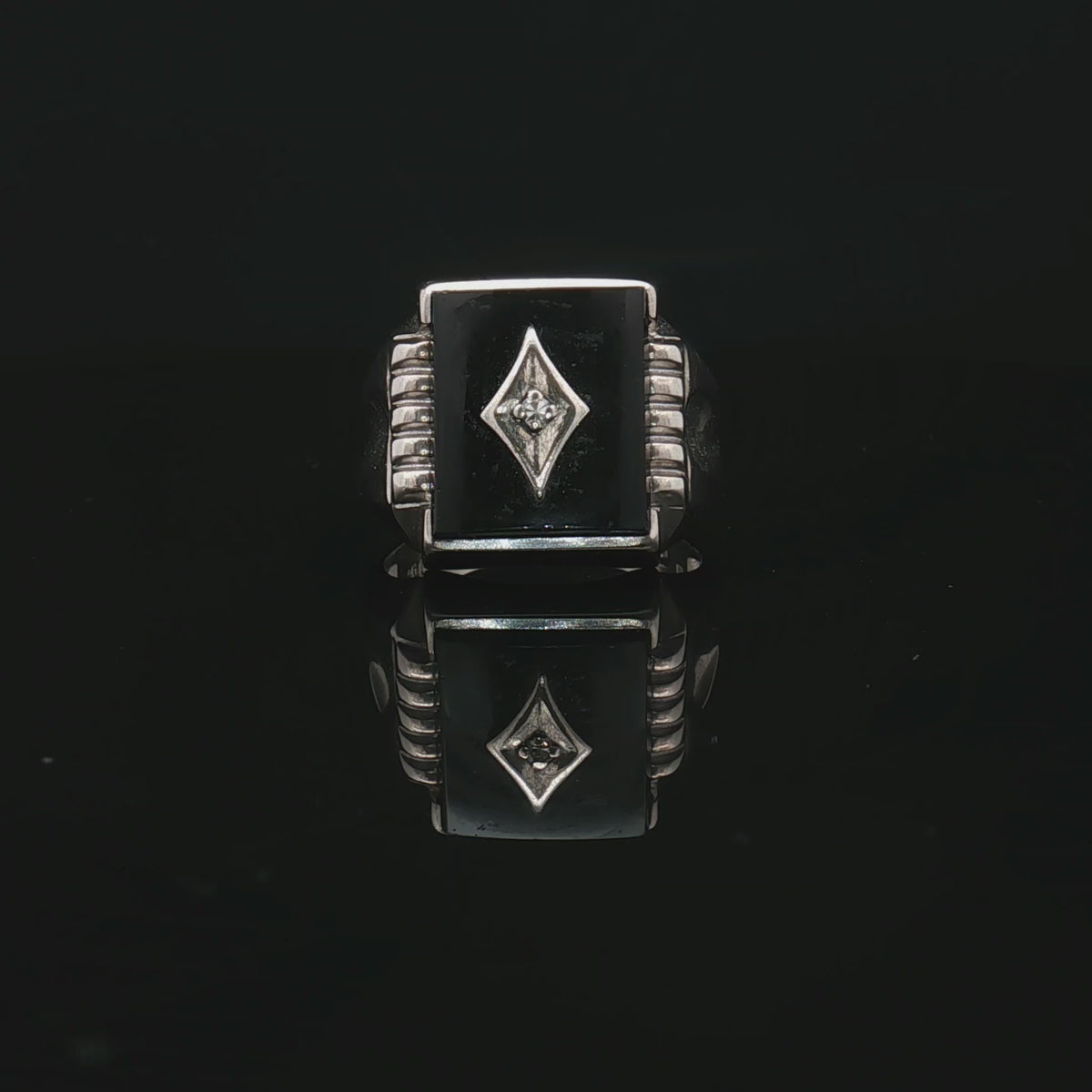 Colored Stone Rings  -  Men'