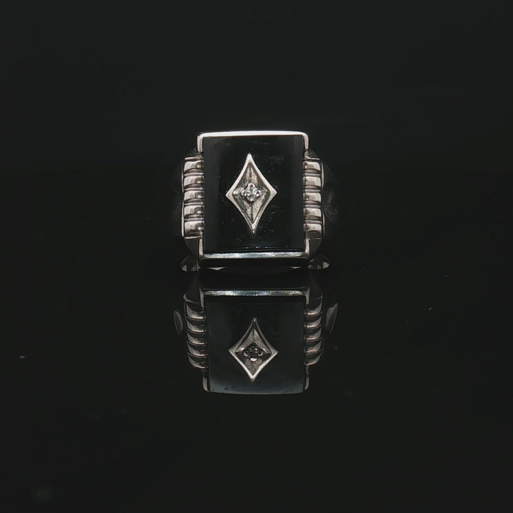 Colored Stone Rings  -  Men'