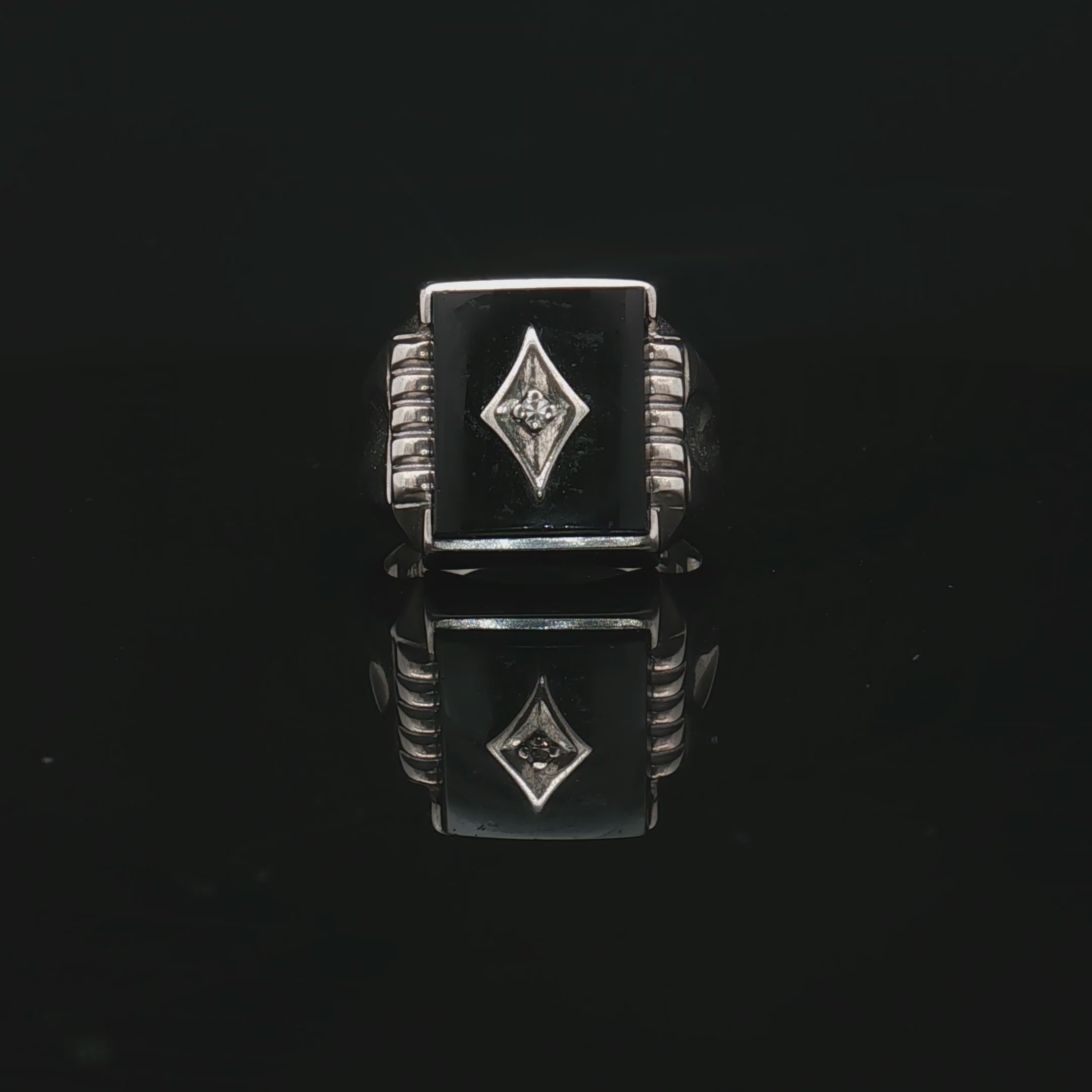 Colored Stone Rings  -  Men'