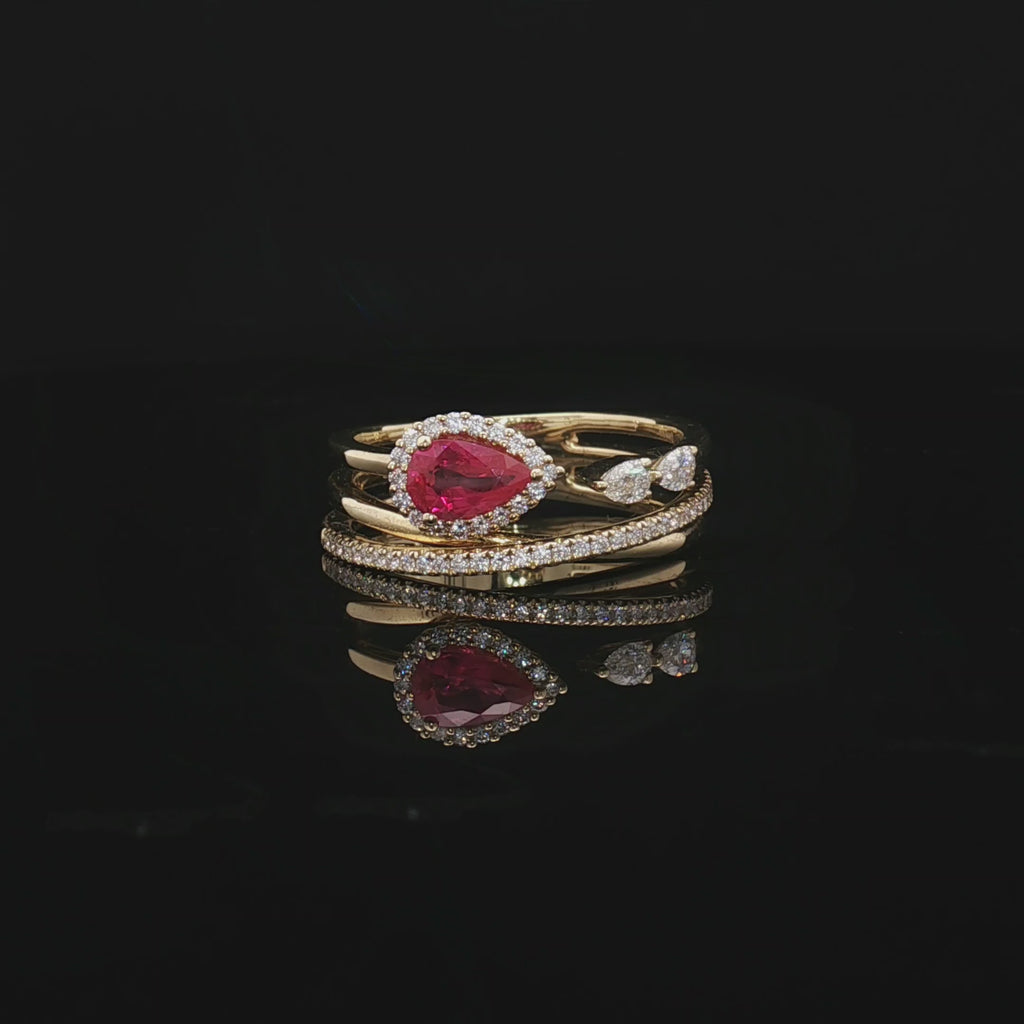 Colored Stone Rings  -  Women'